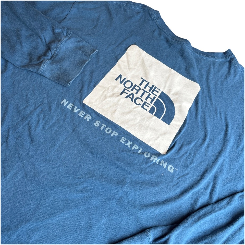 THE NORTH FACE Long Sleeve 'Never Stop Exploring' 👣 Hiking‎ Tshirt Mens XXL